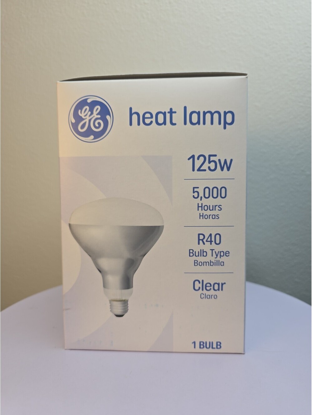 Lot of 9 GE Heat Lamp 125W 5000 Hours R40 Clear Medium